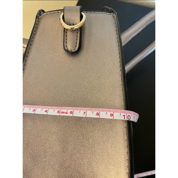 Alyssa Satchel Heart Embossed Bag Purse - Vegan- (Mini Version) NEW - Picture 10 of 11